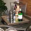 Custom Framed Mirror tray used as a Center Piece